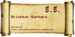 Brichter Barbara névjegykártya