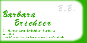 barbara brichter business card